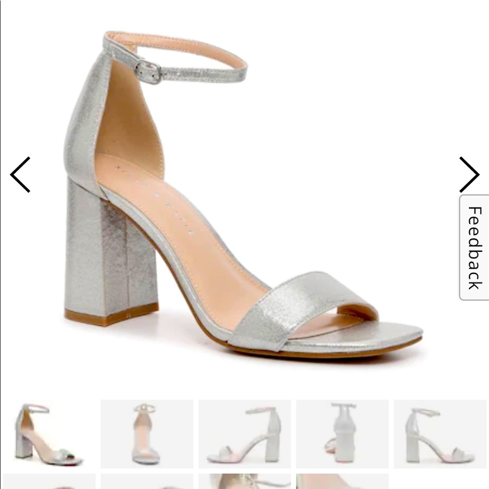 Kelly & katie  silver heels, size 7.5, worn one time